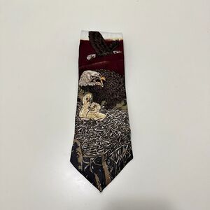 Vintage American Bald Eagle Mark Dennis Necktie Master Of The‎ Sky 90s Collector